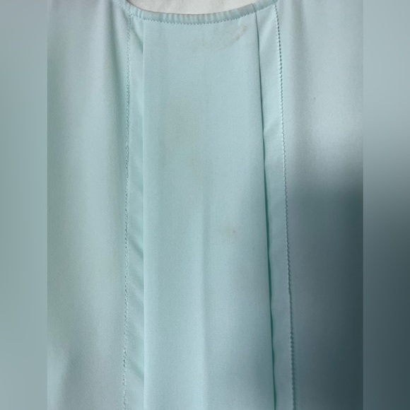 Ann Taylor medium blouse light blue turquoise career sleeveless suit - Picture 4 of 4